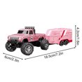 thumbnail image 2 of Mini Camion Monstre Rc, Mini Voitures Rc pour Enfants, Camion Monstre à l'Échelle 1:64 Voiture Télécommandée avec Lumières Télécommande 2,4 GHz Camion Semi-Remorque Rc avec Remorque, Mini Camion Monstre en Alliage Rc pour Cadeaux pour Enfants, 2 of 8