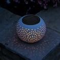 thumbnail image 1 of Clearance! Solar Outdoor Table Lantern Flickering Flame Light Round Pot With Warm Yellow Garden LED Tabletop Lamp Decorative For Garden Yard Specials of The Day Weekly Finds #07, 1 of 7