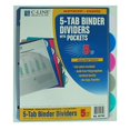 thumbnail image 1 of C-Line Products Inc CLI05750 5 Tab Poly Index Dividers With Slant Pocket Assorted 5 Stand Tab, 1 of 3