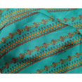 thumbnail image 4 of oneOone Silk Tabby Fabric Floral & Flying Swan Block Printed Fabric 1 Yard 42 Inch Wide, 4 of 4