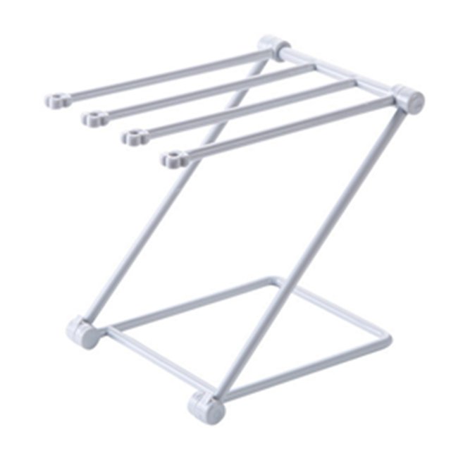 Support pour Débarbouillettes à 4 Bras, Étendoir Pliant pour Serviettes, Porte-Chiffon, Porte-Lavette Pliable, Porte-Serviette à Main, Support de Rangement Vertical pour Torchons de Cuisine