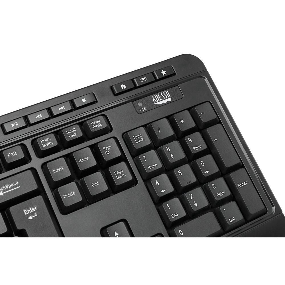 Adesso WKB-1100CB Antimicrobial Wireless Desktop Keyboard and Mouse