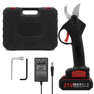 Labymos 21V Portable Handheld Cordless Electric Pruning Shears with Carry Case Rechargeable 1200mAh Lithium Battery & Powered Tree Branch Pruner Garden Clippers 30mm Cutting Diameter