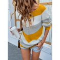 thumbnail image 3 of Tralilbee Women Long Sleeve Crew Neck Pullovers Stitching Color Loose Knitted Sweaters, 3 of 6