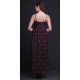 thumbnail image 3 of Bimba Robe Longue Maxi d'Été pour Femmes Teinture sur Nœuds Imprimée à Col en V Tenue de Villégiature de Vacances-TP, 3 of 5