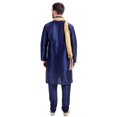 thumbnail image 2 of Foulard Kurta Pyjama pour Hommes Vêtements Indiens Robe de Fête de Mariage Indienne (Bleu, TG), 2 of 6