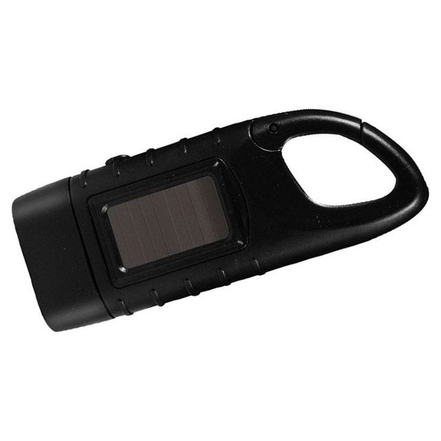 Outdoor Solar Multifunctional Emergency Charging!Rechargeable Hand Cranked Flashlight Dynamo Lamp Camping Powered Climbing Gear Black
