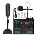 thumbnail image 2 of Ensemble de Microphone à Condensateur Professionnel pour Studio, Trousse de Micro WXH1000 avec Carte de Son en Direct, Karaoké Sans Fil, 2 of 7
