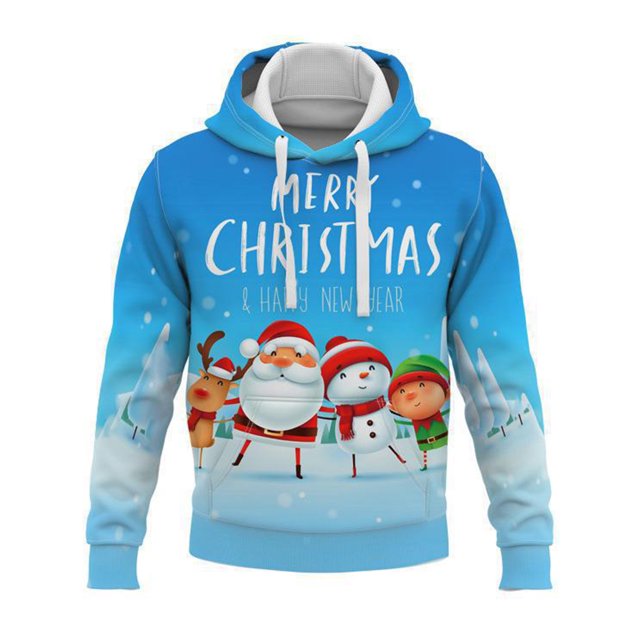 Innerwin Sweat à Capuche de Noël pour Hommes, Manches Longues, Coupe Régulière, Style Q TG