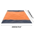 thumbnail image 3 of SLYNSHome Clearance Beach Blanket Sandproof Waterproof Extra Large Beach Mat Oversized Quick Drying Picnic Blanket - Orange, 3 of 7