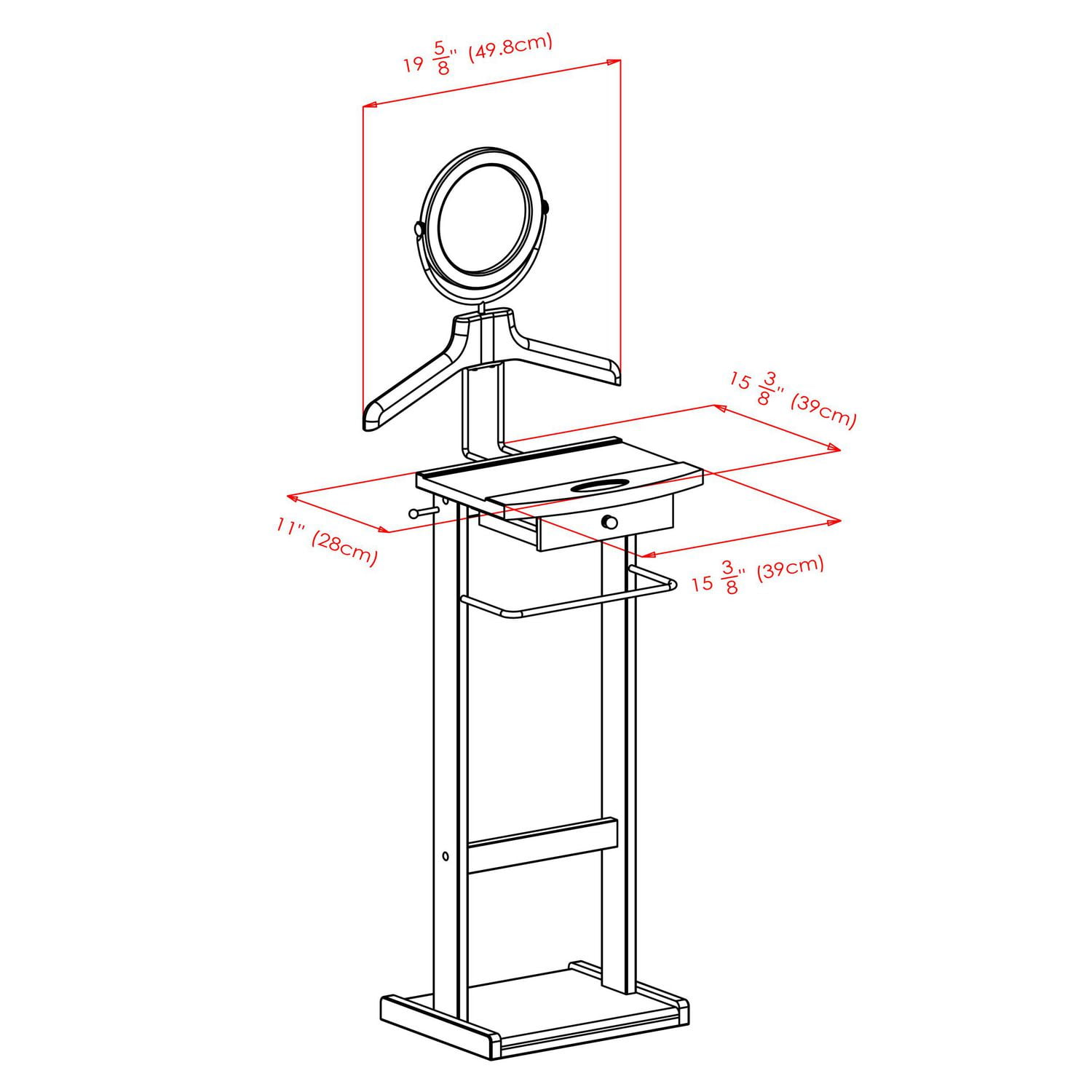 Winsome Alfred Stand valet en finition espresso, 92155