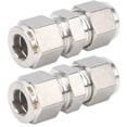 thumbnail image 3 of Raccord de Compression en Acier Inoxydable, Adaptateur de Tube de Compression, 1000Psi Double Ferrule Réducteur Droit 2 Pcs pour Fabrication de Navires Automobile 1/2, 3 of 8