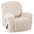 thumbnail image 1 of CHOK 2024 Housse Extensible pour Fauteuil Inclinable en Spandex Jacquard 1 Pce Bleu Marine, 1 of 7