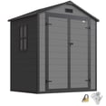 thumbnail image 1 of Outsunny 6' x 4.5' Lockable Outdoor Storage Shed with Double Doors Vent, 1 of 10