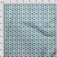 thumbnail image 4 of oneOone Silk Tabby Aqua Blue Fabric Geometric Sewing Craft Projects Fabric Prints By Yard 42 Inch Wide, 4 of 4