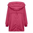 thumbnail image 4 of Pisexur Manteau pour Femmes avec Capuche Trench Manteaux Chandail à Capuche Vestes d'Automne Femmes Décontracté Couleur Unie Col Rond Manches Longues Veste Ample Veste Décontractée à Capuche à Manches Longues, 4 of 7
