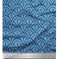 thumbnail image 1 of Soimoi Blue Rayon Fabric Floral Damask Print Fabric by Yard 42 Inch Wide, 1 of 3