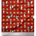 thumbnail image 1 of Soimoi Rayon Fabric Dot & Penguin Ocean Print Sewing Fabric Yard 56 Inch Wide, 1 of 3