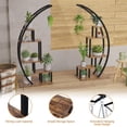 thumbnail image 3 of Yiwa Plant Stand Indoor 2 Pack, 5 Tier Half Moon Plant Shelf, Tall Metal Large Plant Stands, Stylish Tiered Flower Storage Rack for Multiple Plants Hanging Display, Space-Saving, 3 of 7