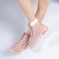 thumbnail image 2 of NOKIO Bottes de Randonnée Mi-Hautes pour Femmes Waterproof Antidérapantes Style Combat Chaussures de Travail pour Sac à Dos Aventures en Plein Air et Activités Robustes, 2 of 9