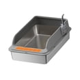 thumbnail image 1 of lionlar Cat Litter Box Cat Sand Box Heightened Fence Anti Splashing Kitty Litter Pan Dark Gray, 1 of 9