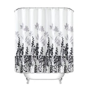 Fabric Shower Curtains for Bathroom Fabric Shower Curtain Bathroom Shower Curtain Polyester Stall Curtains with 12 Hooks for Bathroom Showers, Bathtubs Floral Shower Curtains for Bathroom