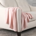 thumbnail image 2 of Pink Organic Cotton Knit Baby Blanket 30" x 40", 2 of 4
