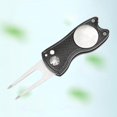 thumbnail image 3 of Golf Pitch Divot Repair Switchblade Kit Detachable Magnetic Ball Marker Groove Cleaner Black, 3 of 9