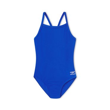 Speedo Women's Endurance+ Flyback Training Suit Soild One Piece Swimsuit Youth - Speedo Blue, D22YTH