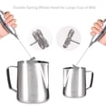 thumbnail image 4 of TIMIFIS Kitchen Gadgets Electric Stainless Steel Bubbler Milk Mixer Single Double Layer Eggs Beater, 4 of 7
