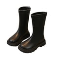 thumbnail image 2 of Elvqul Boots for Girls,Shoes for Girls,Winter Zipper Riding Boot Faux Leather Size 10 Girls, 2 of 7