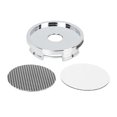 thumbnail image 4 of Unique Bargains 4 Pcs 57mm 4 Lugs Silver Tone Auto Car Wheel Center Caps Hub Carbon Fiber Pattern Caps, 4 of 4