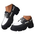 thumbnail image 1 of Dakaela Chaussures Oxford à Bout Golf à Lacets pour Femmes Plateforme Vintage Bout Rond Mocassins à Enfiler Mode Mary Jane, 1 of 6