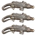 thumbnail image 1 of 3PCS Laiton Rétro Alligator Pendentifs Porte-Clés de Bureau Ornements en Laiton Alligator, 1 of 7