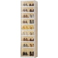thumbnail image 1 of Portable Shoe Rack Organizer for Closet Entryway, Stackable Sneaker Storage Shoe Cabinet With Magnetic Clear Door, Large Plastic Storage Containers Bins With Lids，9-Tier, 1 of 7