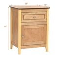 thumbnail image 2 of Costway Table de Chevet avec Tiroir Table d'Appoint Bout de Canapé Armoire de Rangement Naturel, 2 of 10