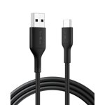 Belkin BoostCharge Eco USB A à USB C Câble (2M/6.6pi. 15W) - Câble de charge rapide souple et flexible, cordon chargeur de type C pour iPhone 16 & 15 Series, Galaxy S25, Pixel 9, iPad Pro, & Plus - Noir (USB 2.0)