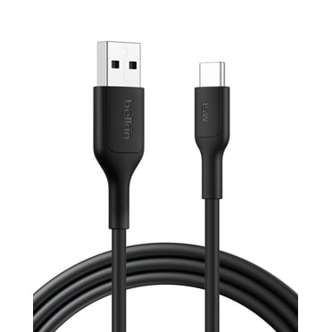 Belkin BoostCharge Eco USB-A to USB-C Cable (2M/6.6ft. 15W) - Soft, Flexible Fast Charging Cable, Type C Charger Cord for iPhone 16 & 15 Series, Galaxy S25, Pixel 9, iPad Pro, & More - Black (USB 2.0)