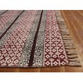 thumbnail image 5 of Casavani Dhurrie en Coton Indien Kilim d'Extérieur, Rouge 8x10 Pieds, 5 of 5