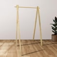 thumbnail image 3 of Solid Wood No Tool Assembly Collapsible Aesthetic Clothing Garment Rack, 3 of 9