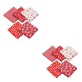 thumbnail image 2 of Transemion 5pcs 50x50cm Square Cotton Fabric Cloth For DIY Craft Sewing red 2Set, 2 of 6