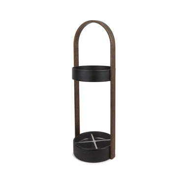 Porte-parapluie Bellwood, noir / noyer