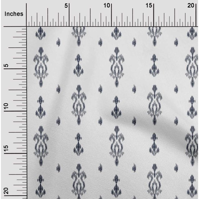 oneOone Georgette Viscose Fabric Arrow & Paisley Ikat Printed Craft Fabric BTY 42 Inch Wide
