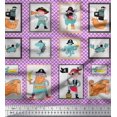 thumbnail image 1 of Soimoi Polyester Crepe Fabric Penguin Ocean Print Fabric by The Yard 52 Inch Wide, 1 of 3