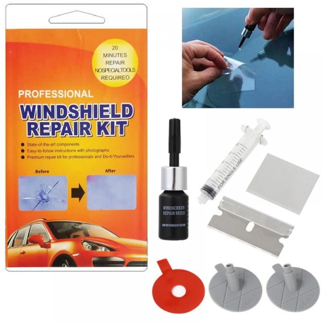 Greyghost Car Windshield Repair Kit Cracked Glass Repair To Fix Auto Glass Windshield Crack Chip Crack