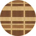 thumbnail image 1 of Ahgly Tapis Rond Lavable en Machine Intérieur Transitionnel Brun Selle, 6 Pieds Rond, 1 of 7