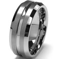 thumbnail image 2 of 8MM High Polish / Matte Finish Men's Tungsten Ring Wedding Band, 2 of 6