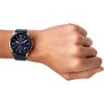 thumbnail image 4 of Fossil FS5814 Forrester Chronograph Leather Quartz Mens Watch, Blue, 4 of 5