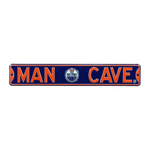 Oilers d'Edmonton Panneau de Rue Caverne pour Homme