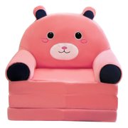 adviicd Plush Foldable Kids Sofa Backrest Armchair 2 In 1 Foldable Children Sofa Cute Cartoon Lazy Sofa Children Flip Open Sofa Bed For Living Room Bedroom Without Liner Filler